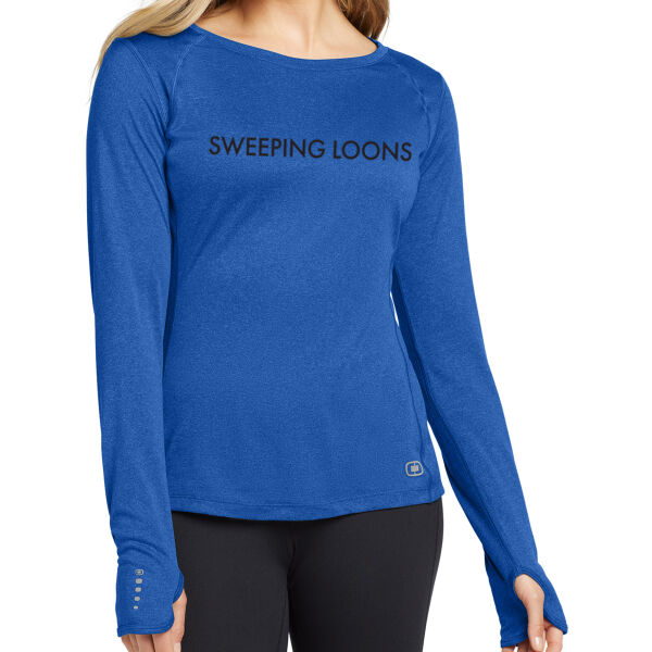 OGIO Womens Long Sleeve Pulse Crew - Printed Logo Thumbnail