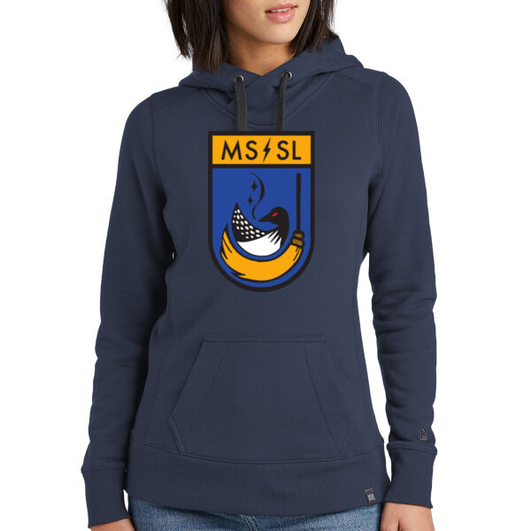 New Era Womens French Terry Pullover Hoodie - Printed Logo Thumbnail