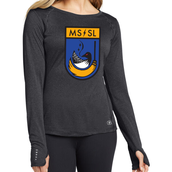 OGIO Womens Long Sleeve Pulse Crew - Printed Logo Thumbnail